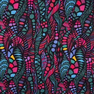 Multicolor Zentangle Print by Keepsake Calico Fabric | 1/2 Yard | Abstract